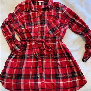 Isabel Maternity by Target plaid tie top